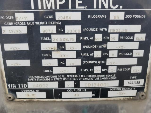 2012 Timpte Grain Trailer