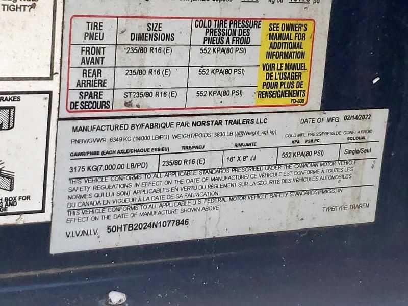 2022 Norstar Tilt Deck Equipment Trailer