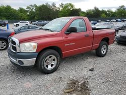 Dodge salvage cars for sale: 2007 Dodge RAM 1500 ST