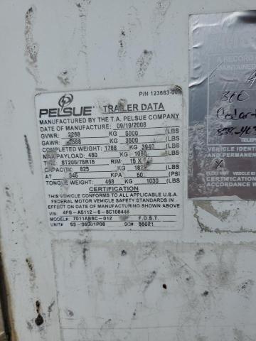 2008 Pelsue UE 7011ABSC-012 Fiber Optic Splicing Trailer