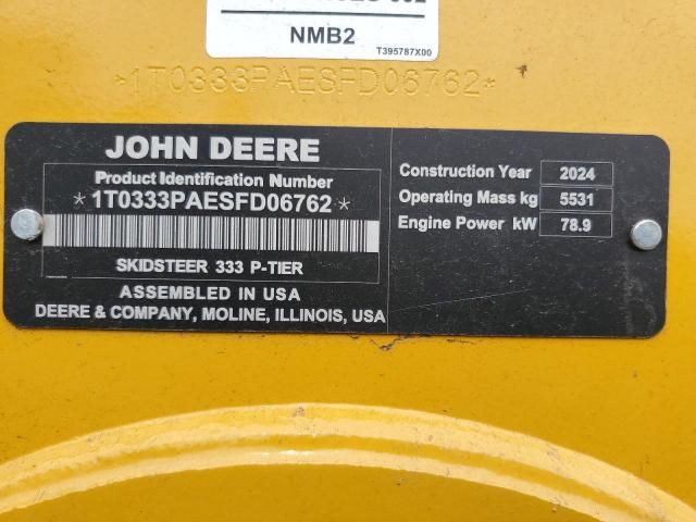 2025 John Deere 333 P-TIER Tracked Skid Steer Loader