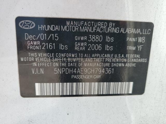 2016 Hyundai Elantra SE