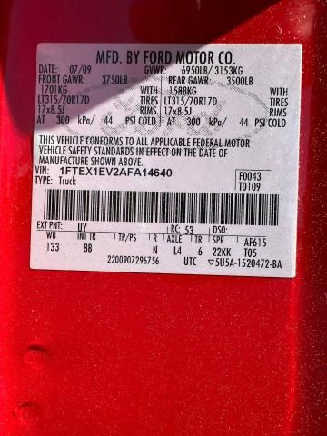 2010 Ford F150 Super Cab