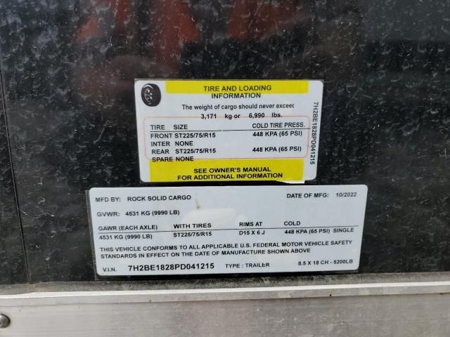 2023 Rockscargo 2023 Rock Solid Cargo 8.5 X 18 CH Enclosed Cargo T