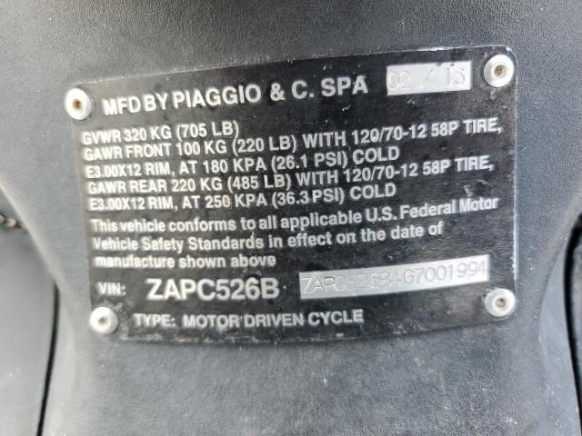 2016 Piaggio FLY 50