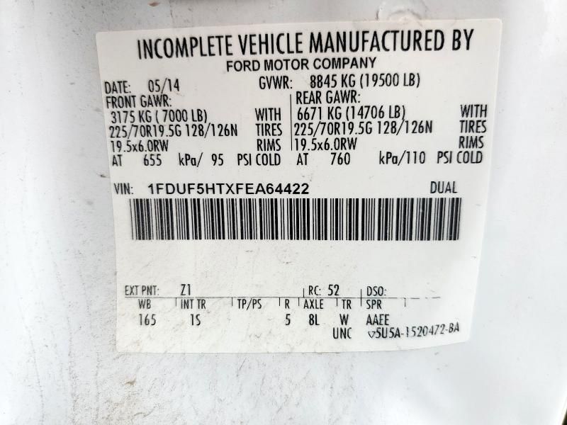 2015 Ford F550 Super Duty