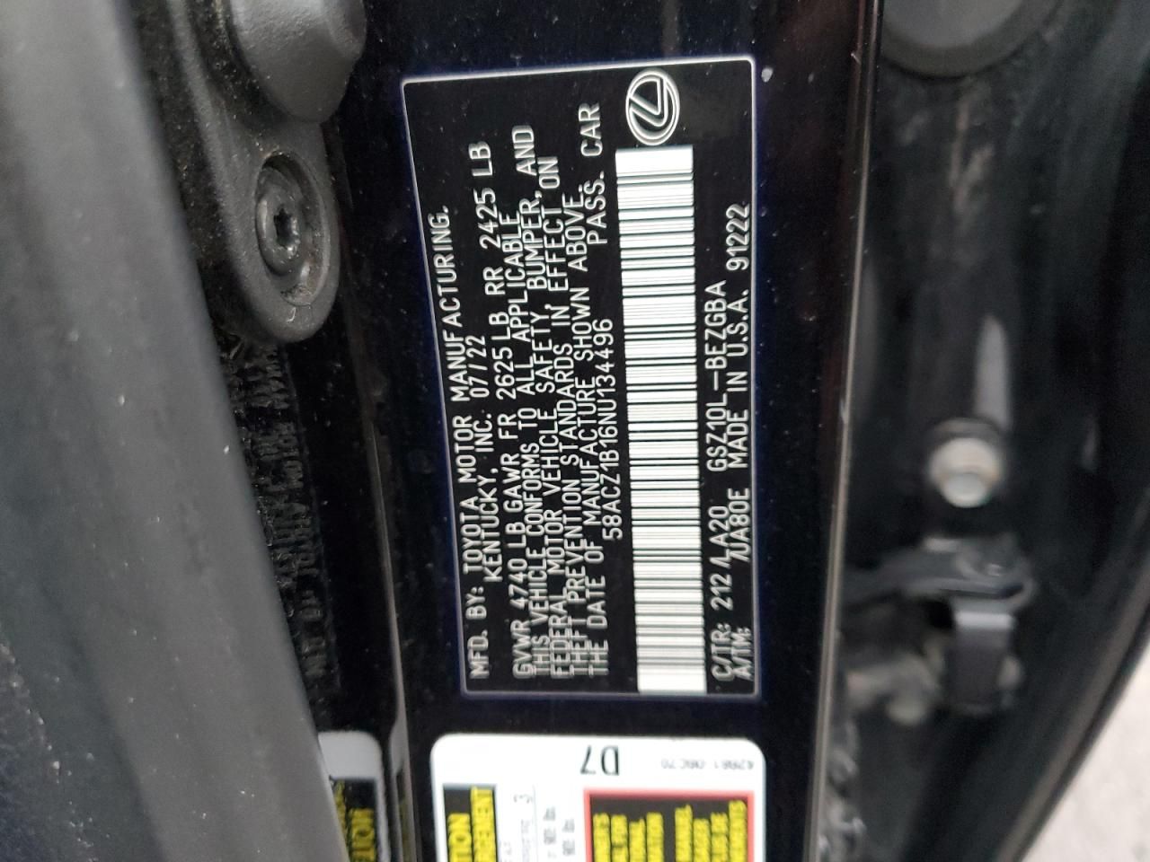 2022 Lexus Es 350 Base