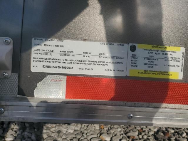 2022 Diamond C Argo 8.5X24TA Enclosed Snowmobile Trailer