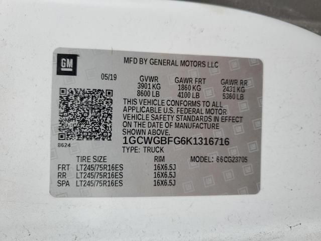 2019 Chevrolet Express G2500