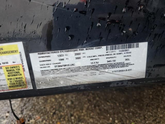 2022 Sure-Trac S78212HSA-B-030 Utility Trailer