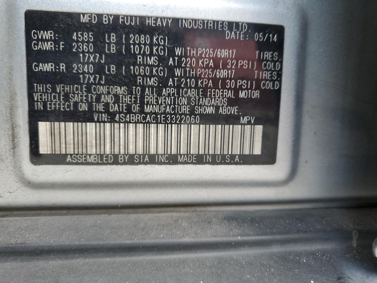 2014 Subaru Outback 2.5i