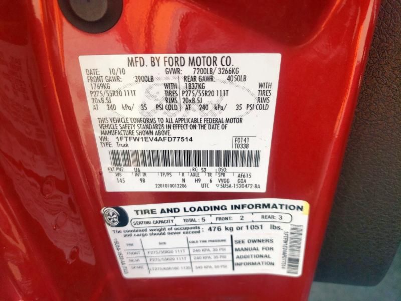 2010 Ford F150 Supercrew