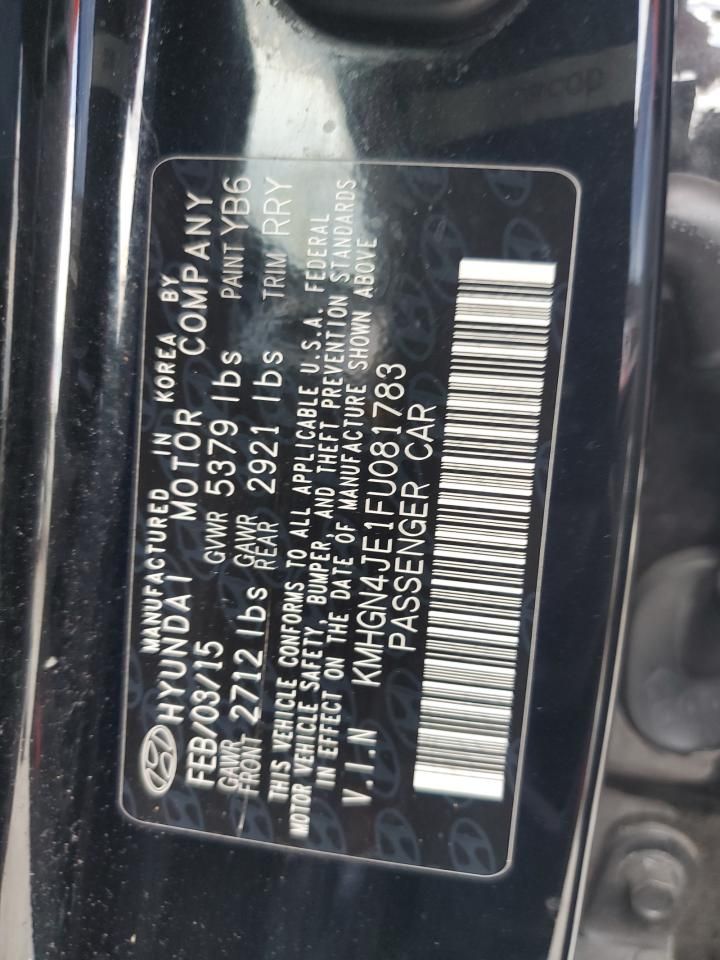 2015 Hyundai Genesis 3.8l