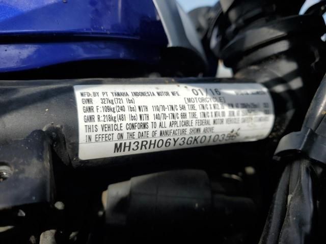 2016 Yamaha YZFR3