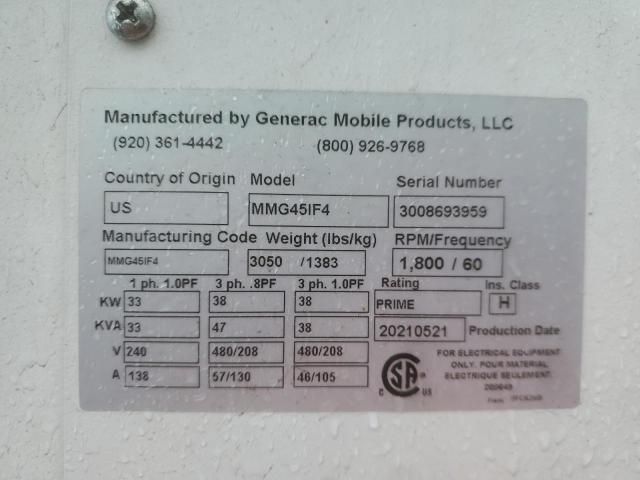 2021 Genr 2021 Generac MMG45IF4 Generation