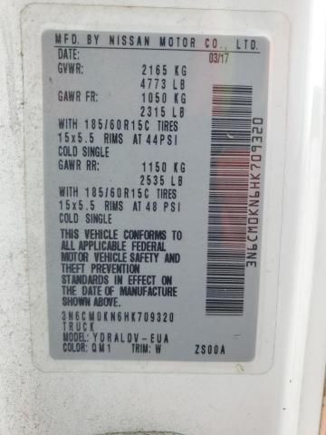 2017 Nissan NV200 2.5S