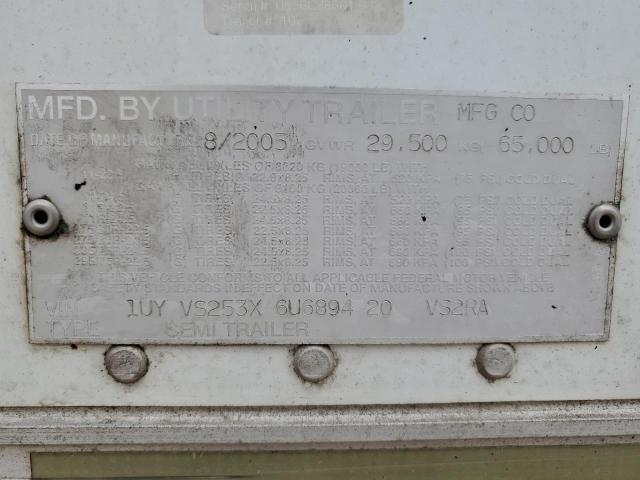 2006 Utility VS2RA Refrigerated Van Trailer