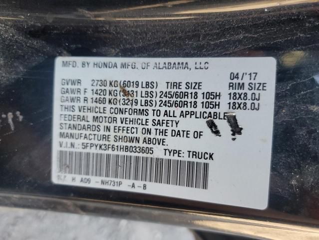 2017 Honda Ridgeline RTL