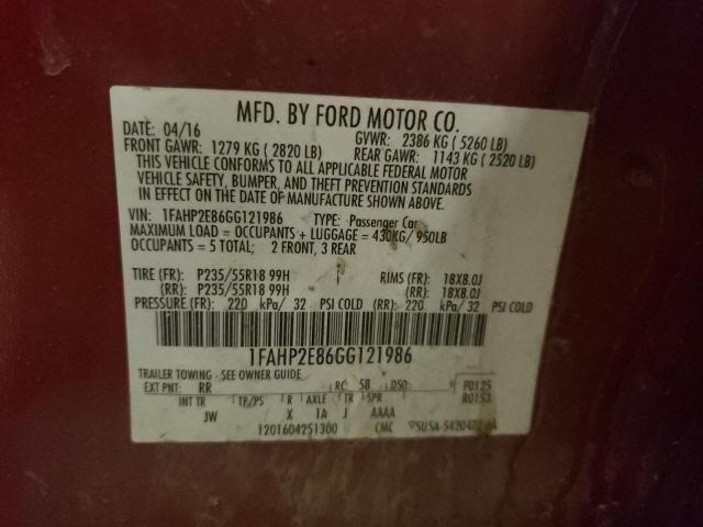 2016 Ford Taurus sel