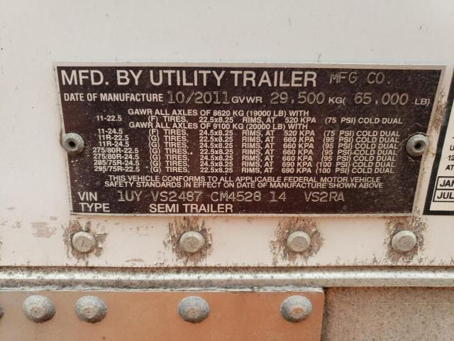 2012 Utility VS2RA Refrigerated Van Trailer