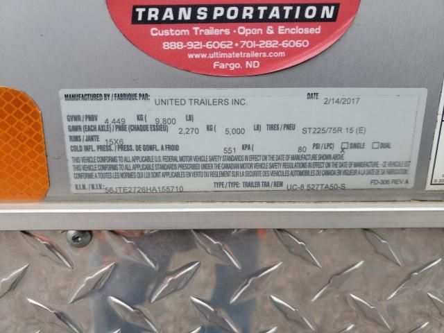 2017 United Express ED Snowmobile Trailer