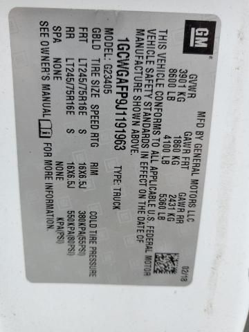 2018 Chevrolet Express G2500