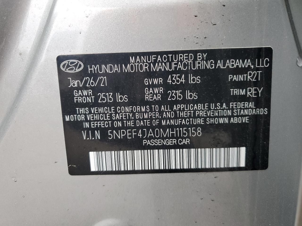 2021 Hyundai Sonata sel