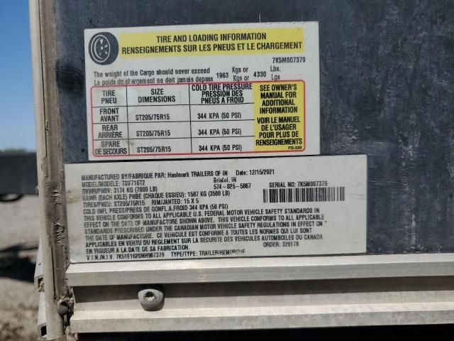 2022 Haulmark TSV716T2 Enclosed Cargo Trailer