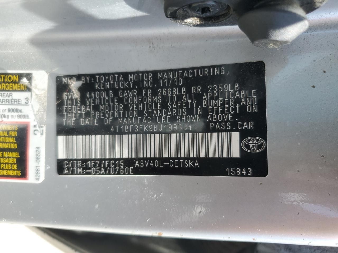 2011 Toyota Camry Base
