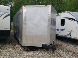 Salvage trucks for sale at West Warren, MA auction: 2017 Freedom 8.5X20TA2 Enclosed Cargo Trailer