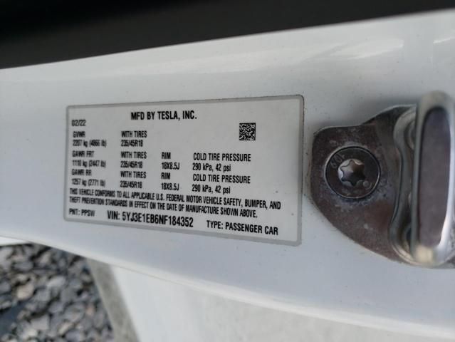 2022 Tesla Model 3