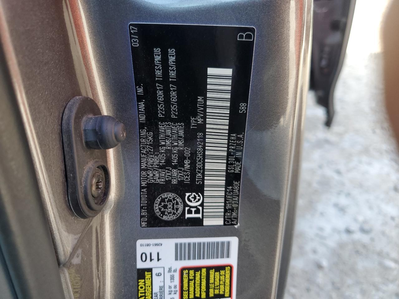 2017 Toyota Sienna le