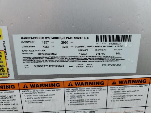 2023 Formula 2023 Novae F7212TVSV-030 Enclosed Cargo Trailer