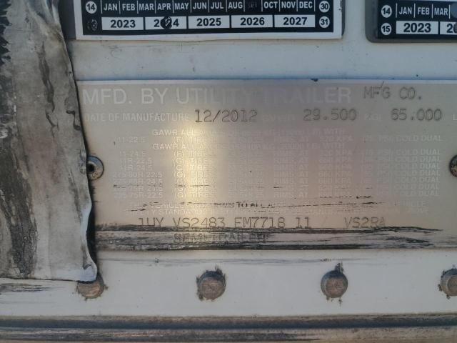 2014 Utility VS2RA Refrigerated Van Trailer