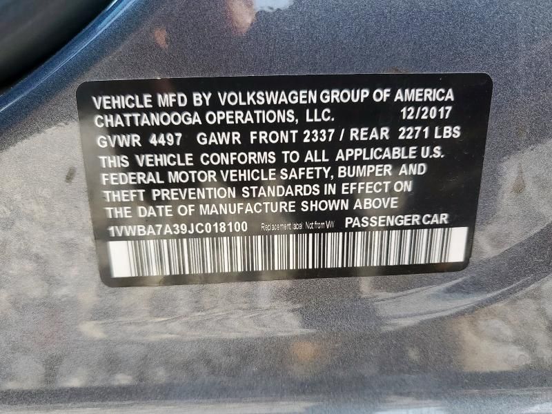 2018 Volkswagen Passat SE