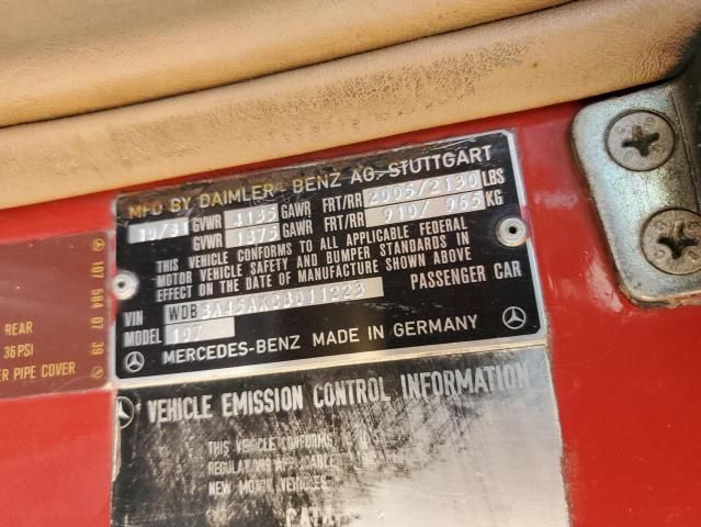 1982 Mercedes-Benz 380 SL