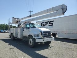 Salvage trucks for sale at Shreveport, LA auction: 2007 Ford F750 Super Duty Bucket Truck