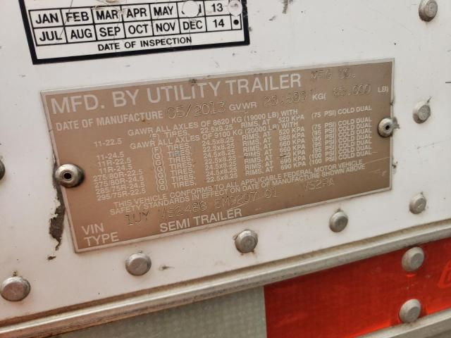 2014 Utility VS2RA Refrigerated Van Trailer