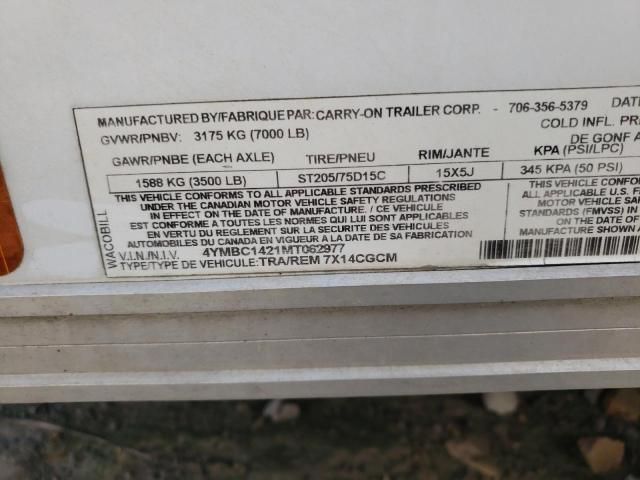 2021 Carry-On 7X14CGCM Enclosed Cargo Trailer