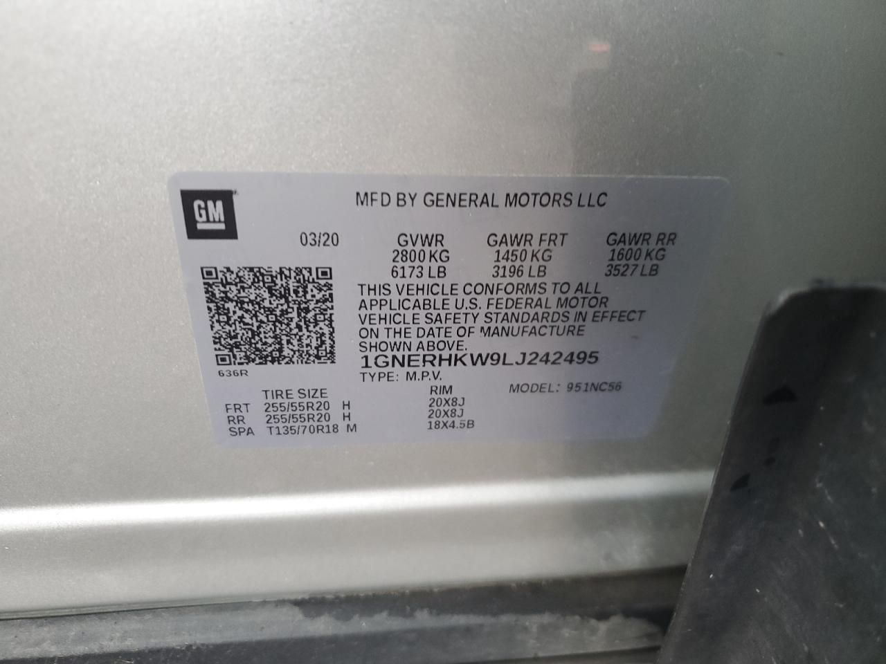 2020 Chevrolet Traverse lt