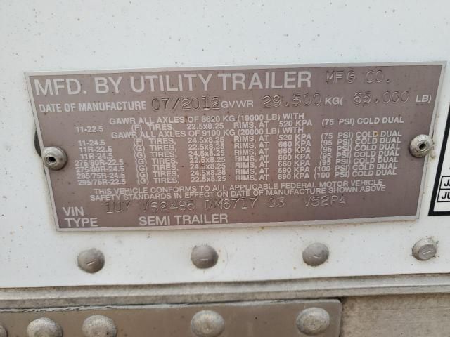 2013 Utility VS2RA Refrigerated Van Trailer