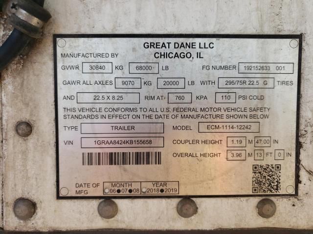 2019 Great Dane 2019 Great Dane ECM-111-12242 Refrigerated Van TRA