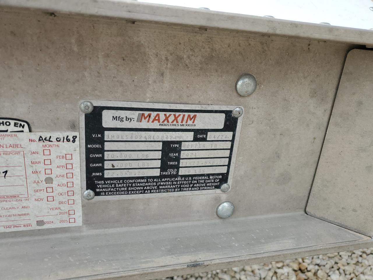 2024 Maxim 2024 Maxxim Bottom Dump Trailer