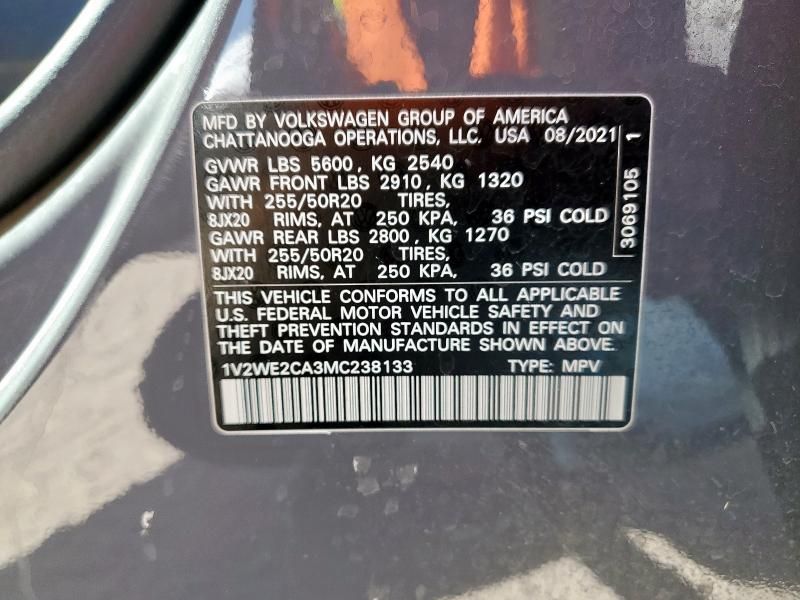 2021 Volkswagen Atlas Cross Sport SE
