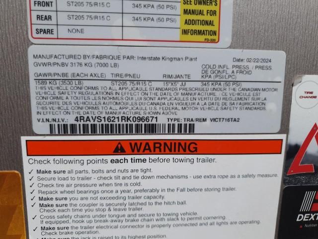 2024 Interilers 2024 Interstate Trailers VICT716TA2 Enclosed Cargo