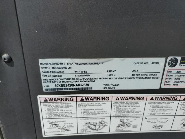 2022 Spartan Motors 2022 Spartan Cargo SP8.5X24TA Enclosed Cargo Trail