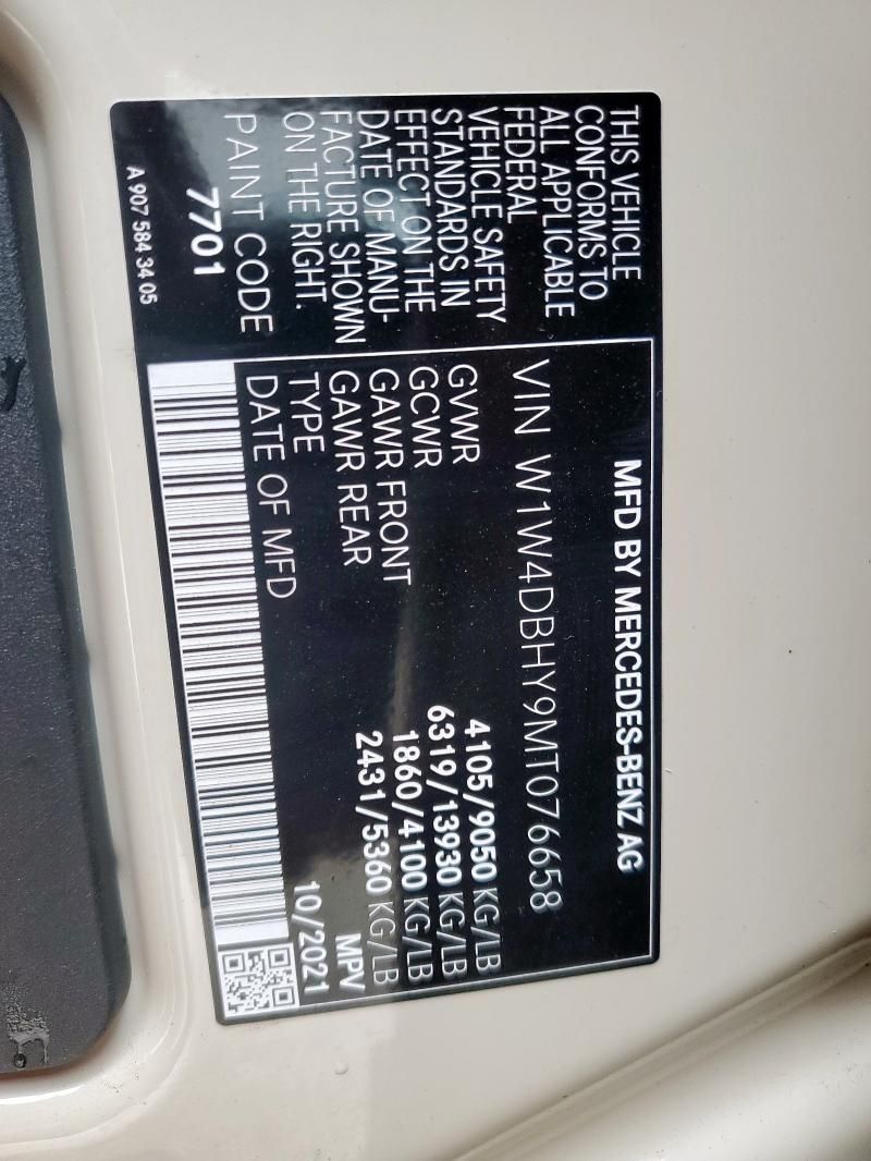 2021 Mercedes-Benz Sprinter 2500