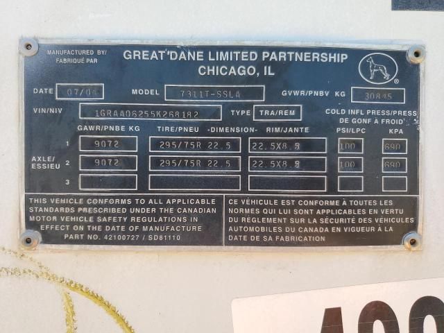 2005 Great Dane 53 DRY Van Trailer