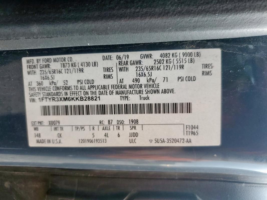 2019 Ford Transit T-250