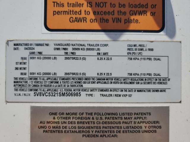 2025 Vanguard VXP DRY Van Trailer